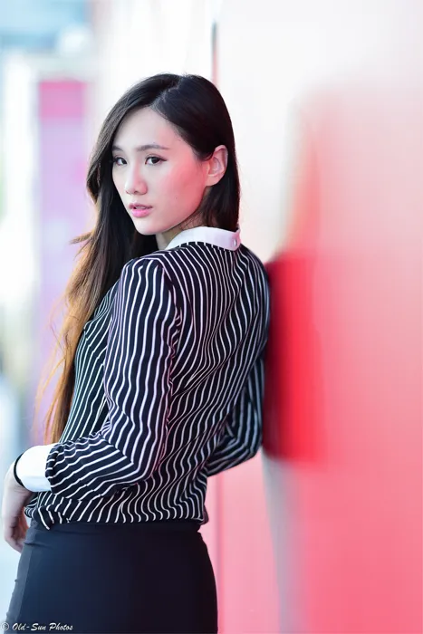 [Mzsock] NO.026 Beautiful model Xiaomi’s new secretary black silk professional attire street photography#[50P]-8