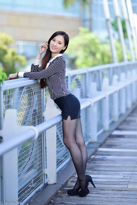 [Mzsock] NO.026 Beautiful model Xiaomi’s new secretary black silk professional attire street photography#[50P]-9