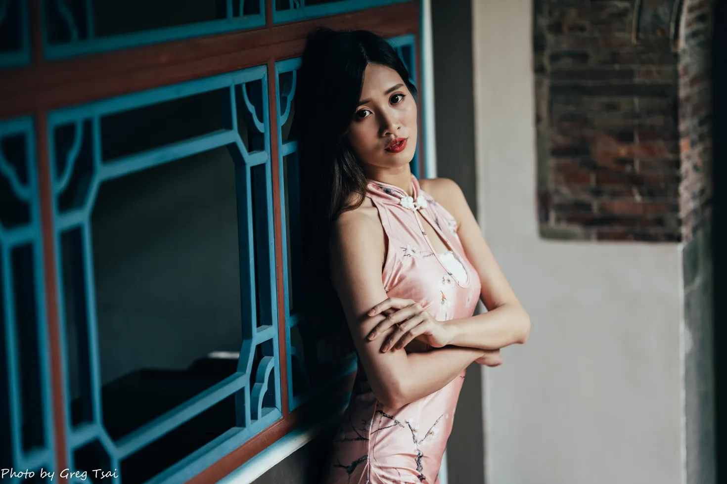 [Mzsock] NO.138 Zhang Jun pink short cheongsam stockings high heels beautiful legs street photography#[36P]-8