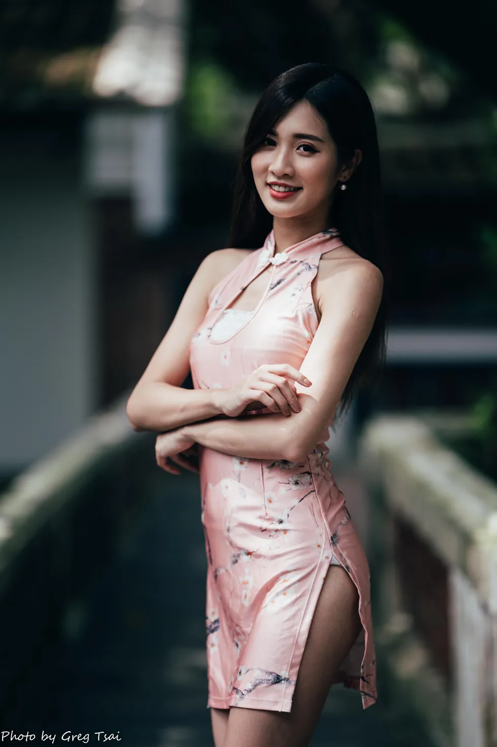 [Mzsock] NO.138 Zhang Jun pink short cheongsam stockings high heels beautiful legs street photography#[36P]-4