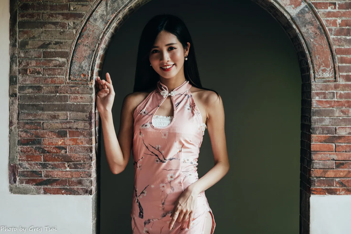 [Mzsock] NO.138 Zhang Jun pink short cheongsam stockings high heels beautiful legs street photography#[36P]-2