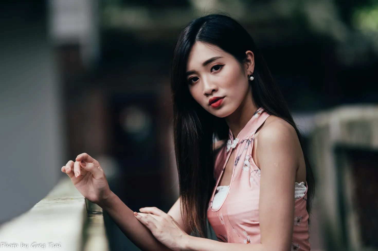 [Mzsock] NO.138 Zhang Jun pink short cheongsam stockings high heels beautiful legs street photography#[36P]-3