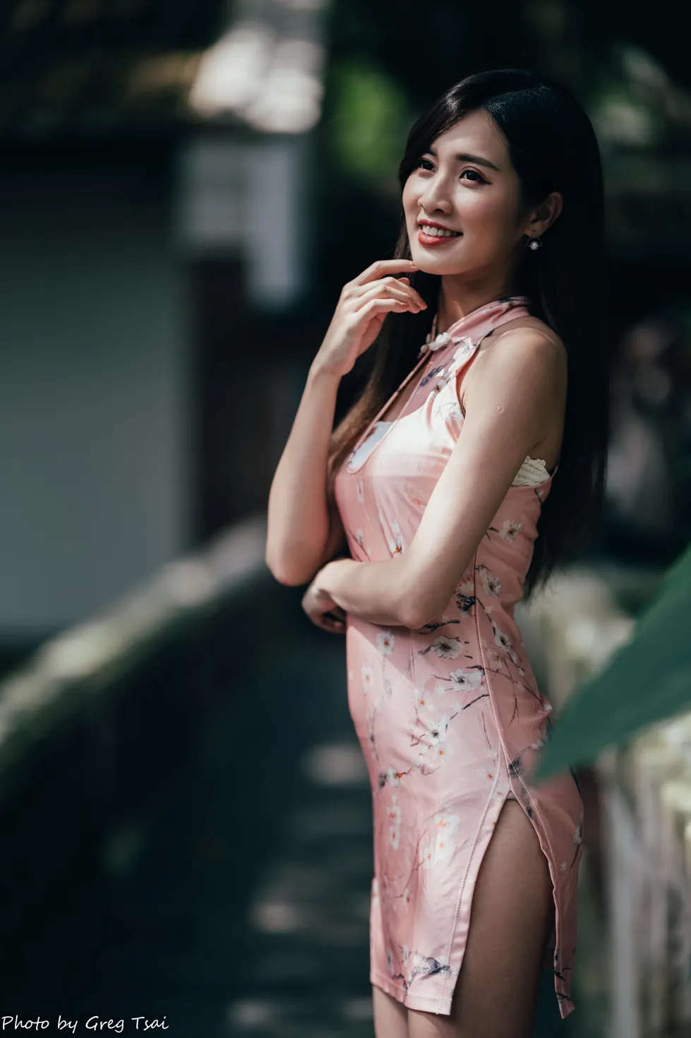 [Mzsock] NO.138 Zhang Jun pink short cheongsam stockings high heels beautiful legs street photography#[36P]-5