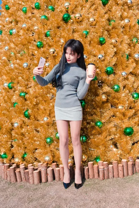 [Mzsock] NO.084 The cute girl in short skirt and silk stockings in the leisure bookstore street photography#[79P]-7
