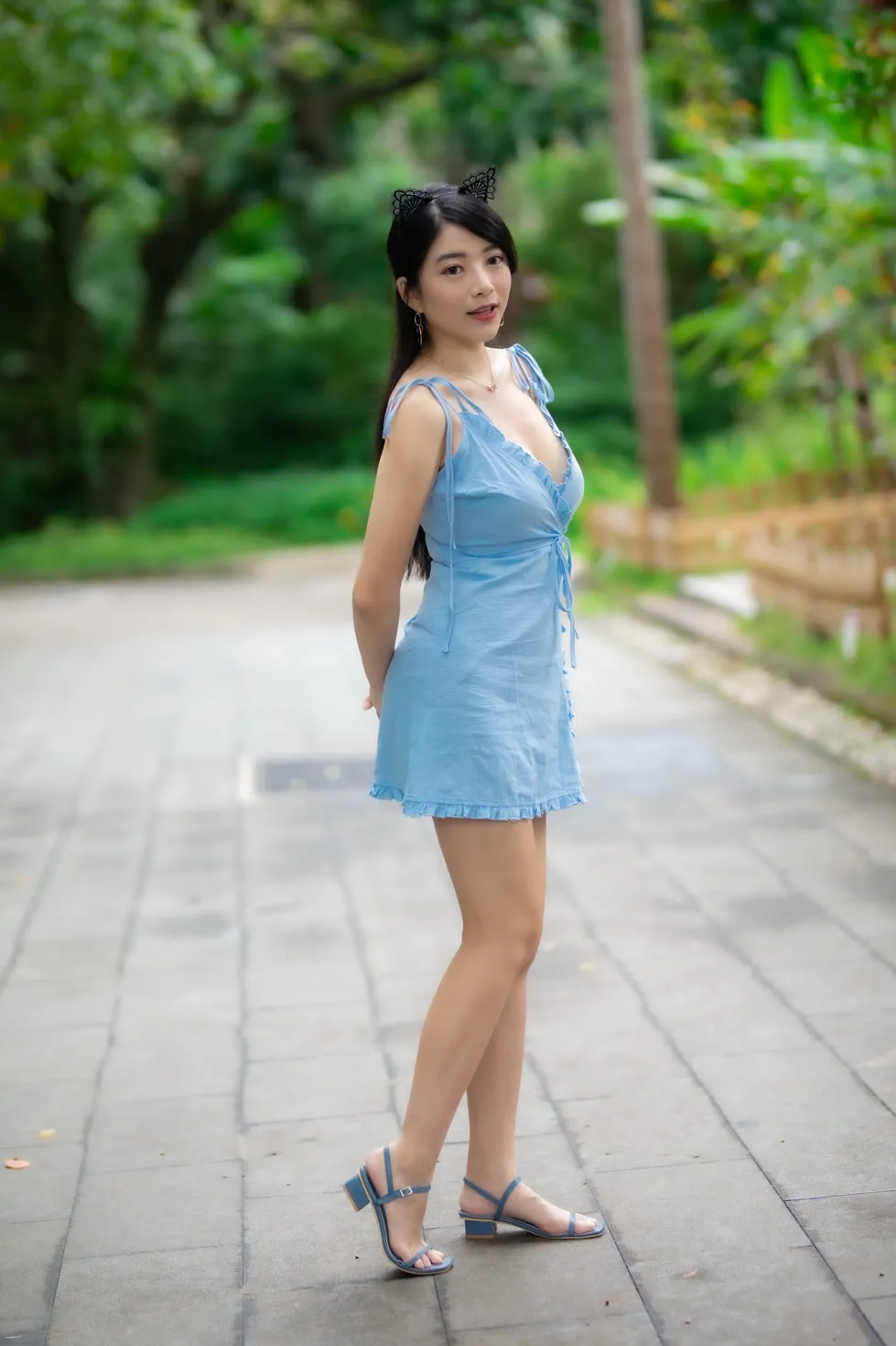 [Mzsock] NO.170 Xiangqin suspender dress with high heels and beautiful legs street photography#[48P]-2