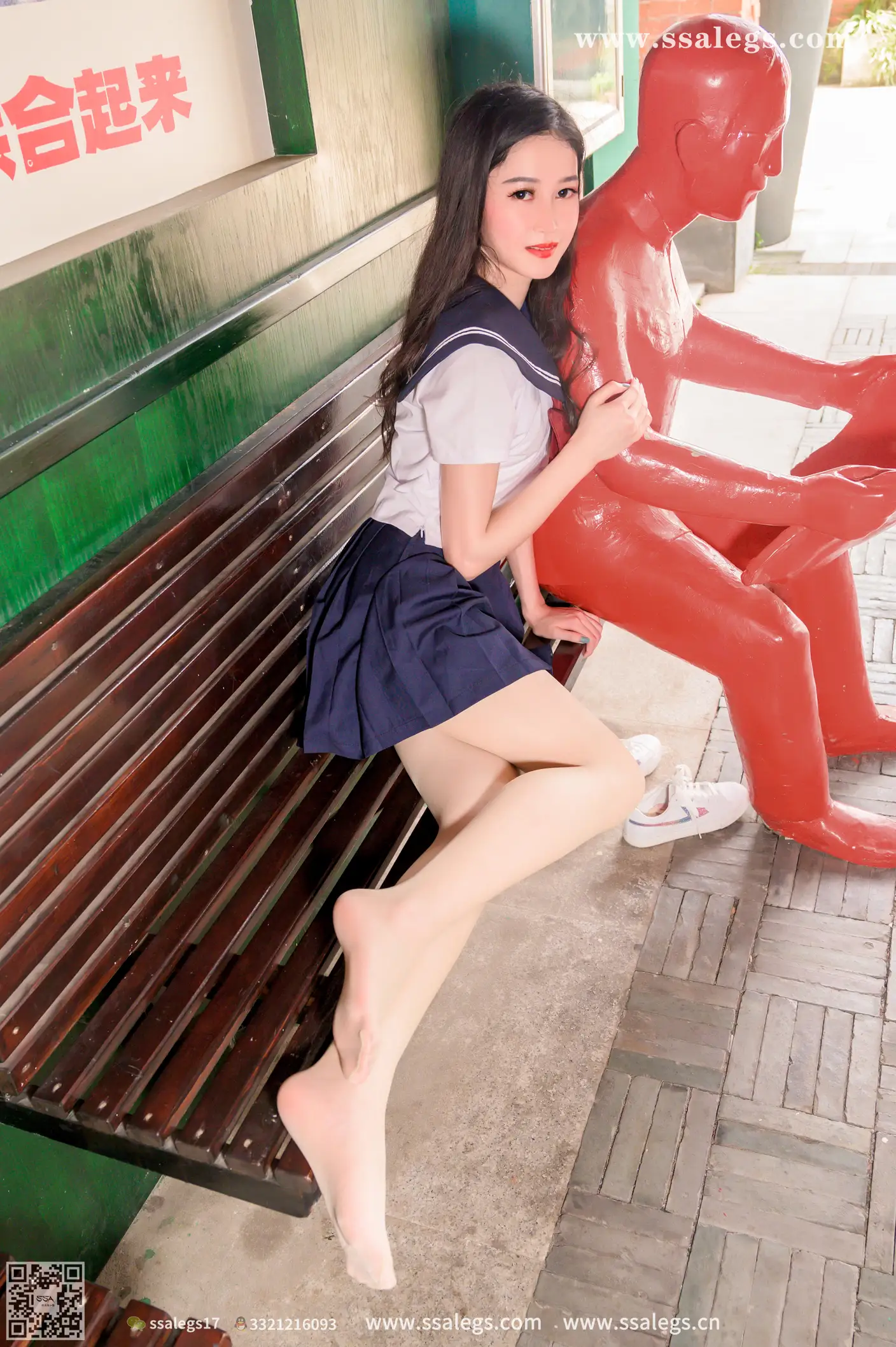 [Mzsock] NO.422 Manman white jk uniform flesh photo (Part 2) silk club#[124P]-3