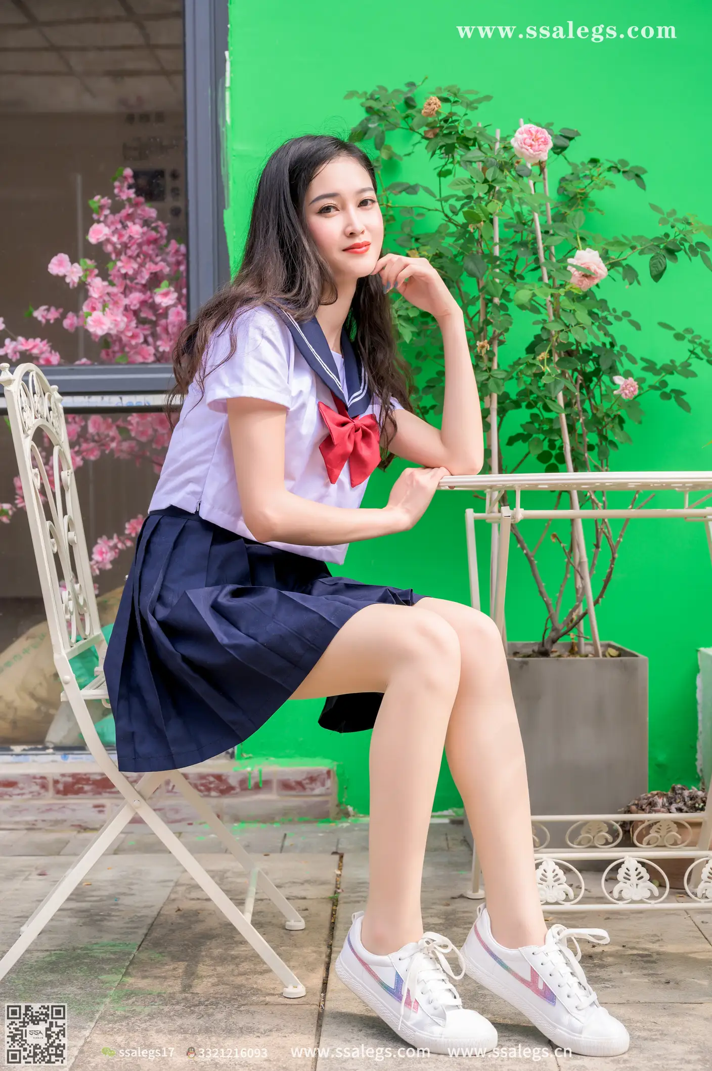 [Mzsock] NO.422 Manman white jk uniform flesh photo (Part 2) silk club#[124P]-1