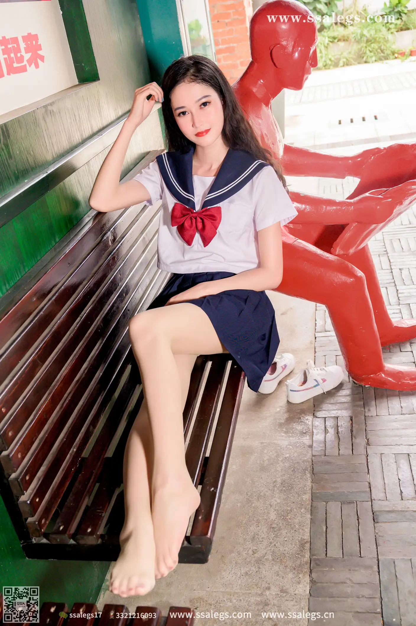 [Mzsock] NO.422 Manman white jk uniform flesh photo (Part 2) silk club#[124P]-5