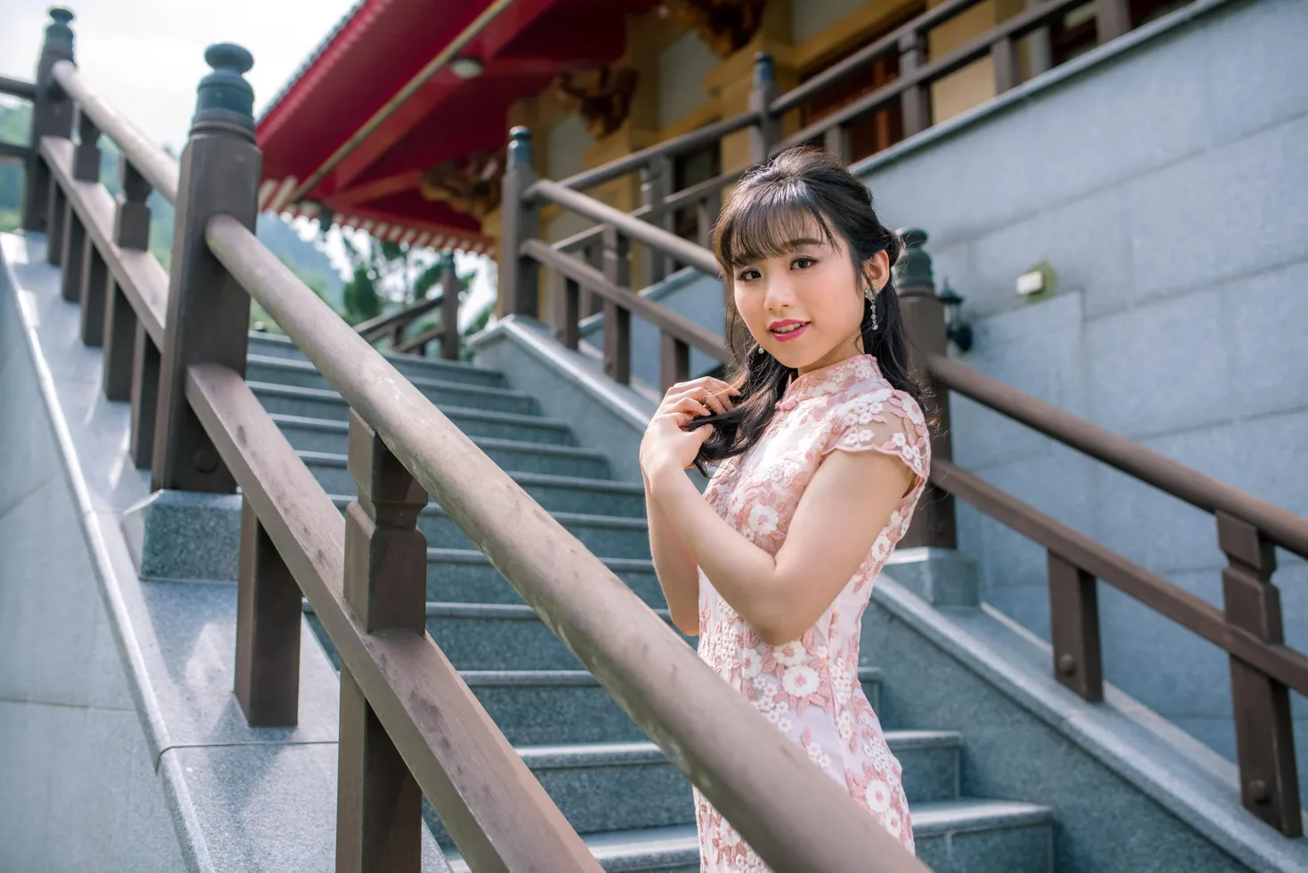[Mzsock] NO.188 Yu Chen cheongsam high heels beautiful legs street photography#[88P]-8