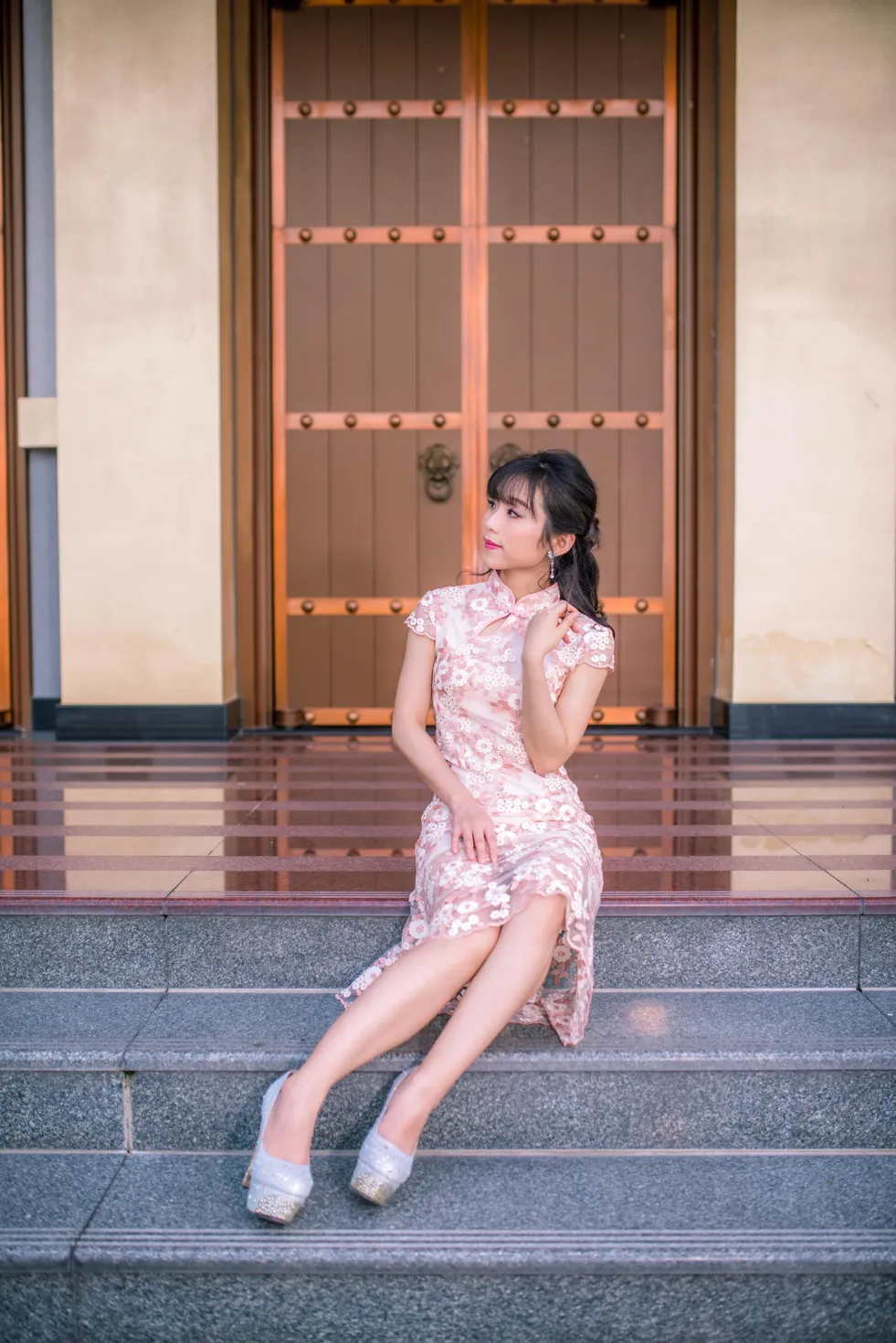 [Mzsock] NO.188 Yu Chen cheongsam high heels beautiful legs street photography#[88P]-9