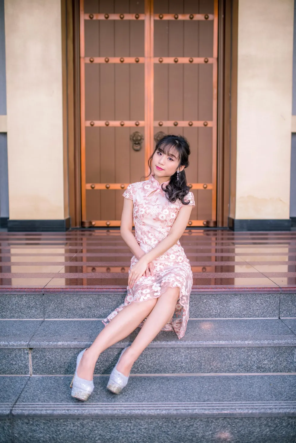 [Mzsock] NO.188 Yu Chen cheongsam high heels beautiful legs street photography#[88P]-10