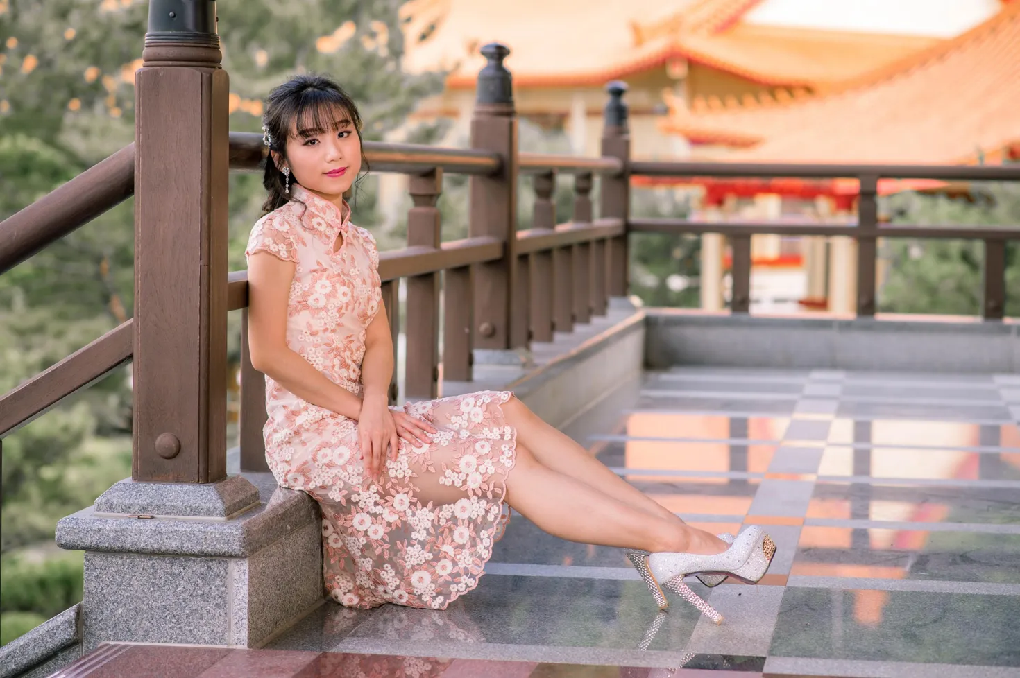 [Mzsock] NO.188 Yu Chen cheongsam high heels beautiful legs street photography#[88P]-5