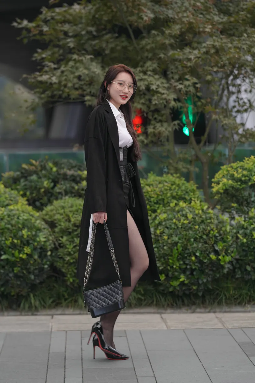 [Mzsock] NO.160 Long legs in black stockings street photography#[105P]-6