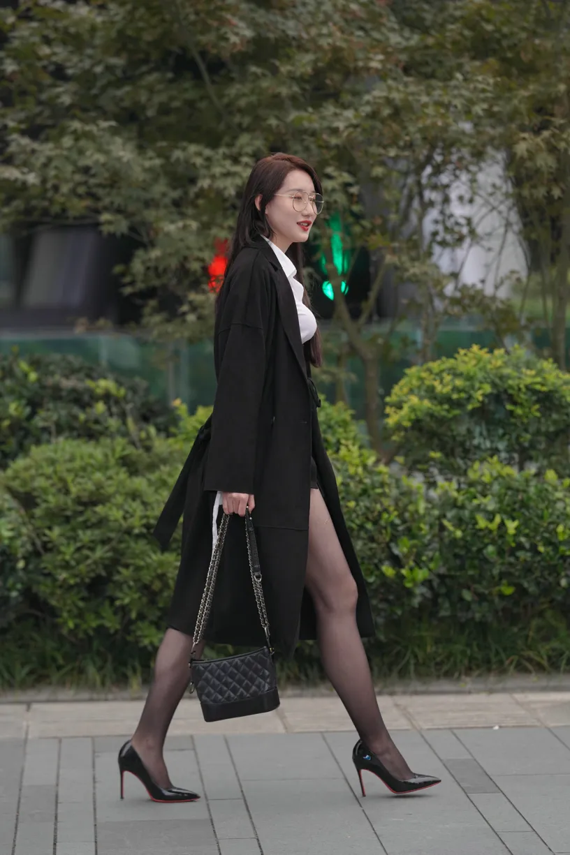 [Mzsock] NO.160 Long legs in black stockings street photography#[105P]-8