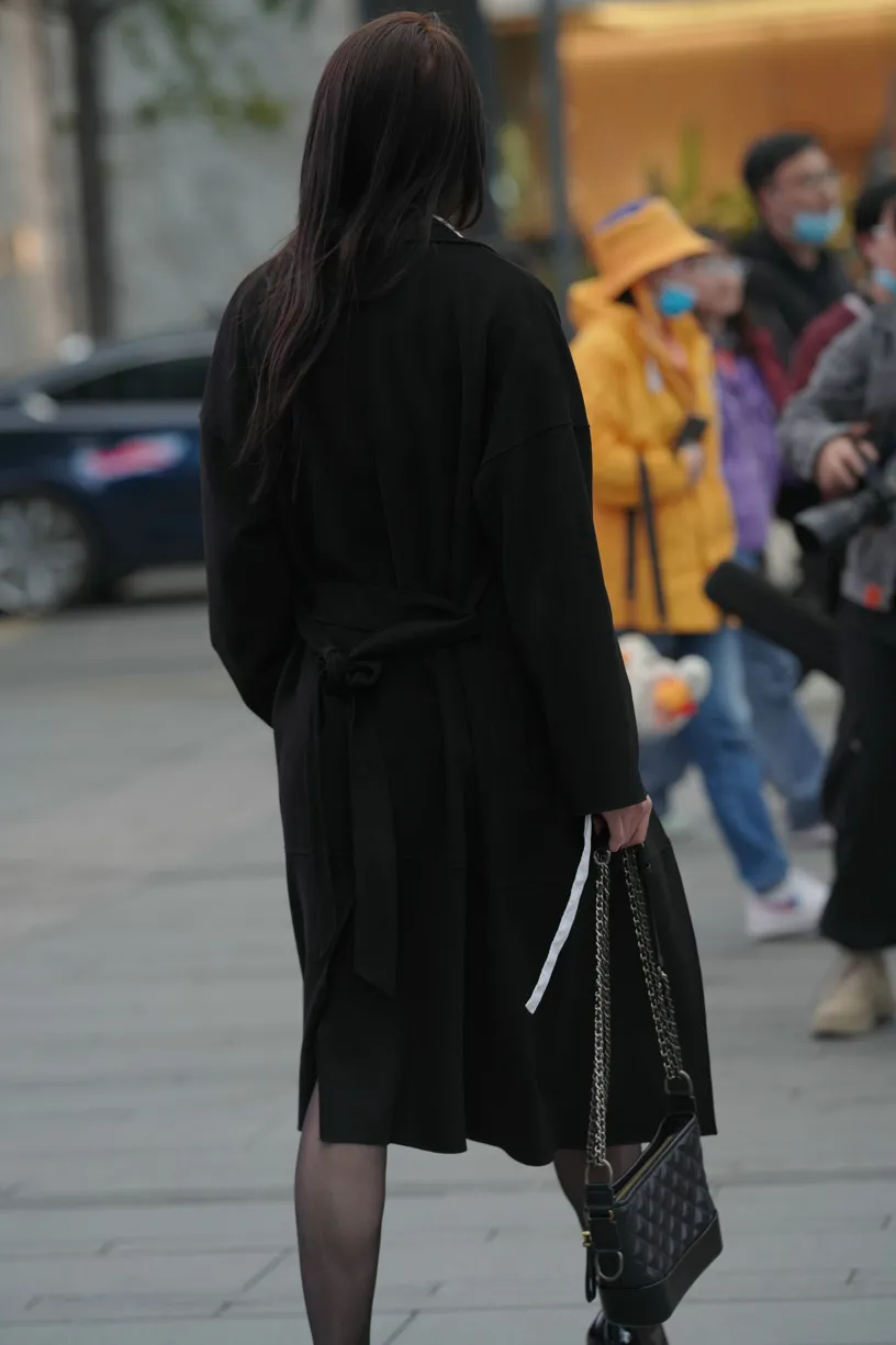 [Mzsock] NO.160 Long legs in black stockings street photography#[105P]-2