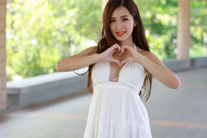 [Mzsock] NO.039 Go Go white dress high heels beautiful legs outdoor shot street photography#[106P]-6