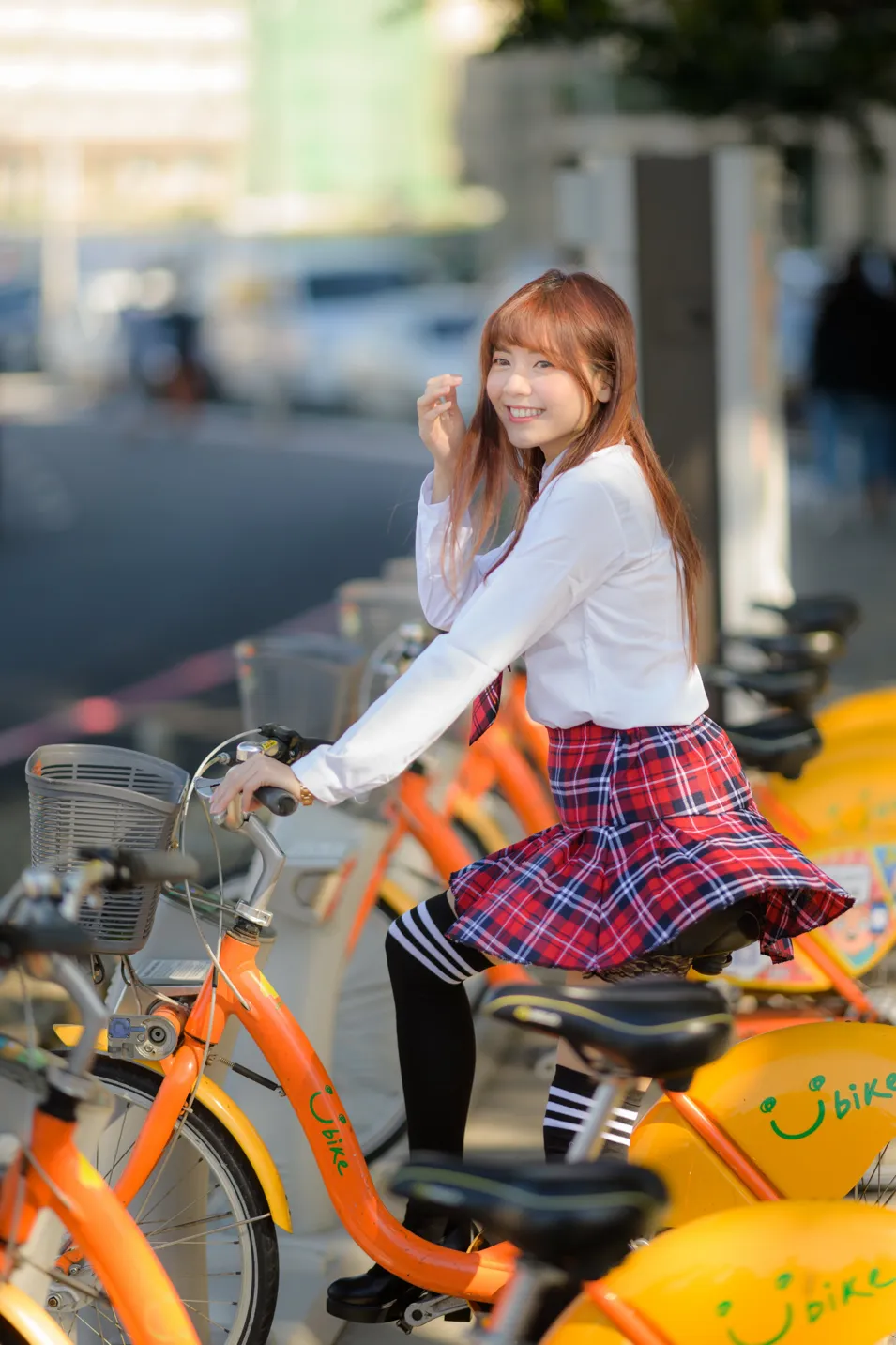 [Mzsock] NO.233 Student uniform high heels street photography#[105P]-9