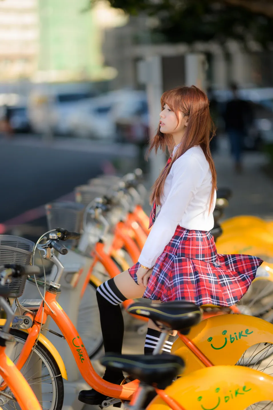 [Mzsock] NO.233 Student uniform high heels street photography#[105P]-10