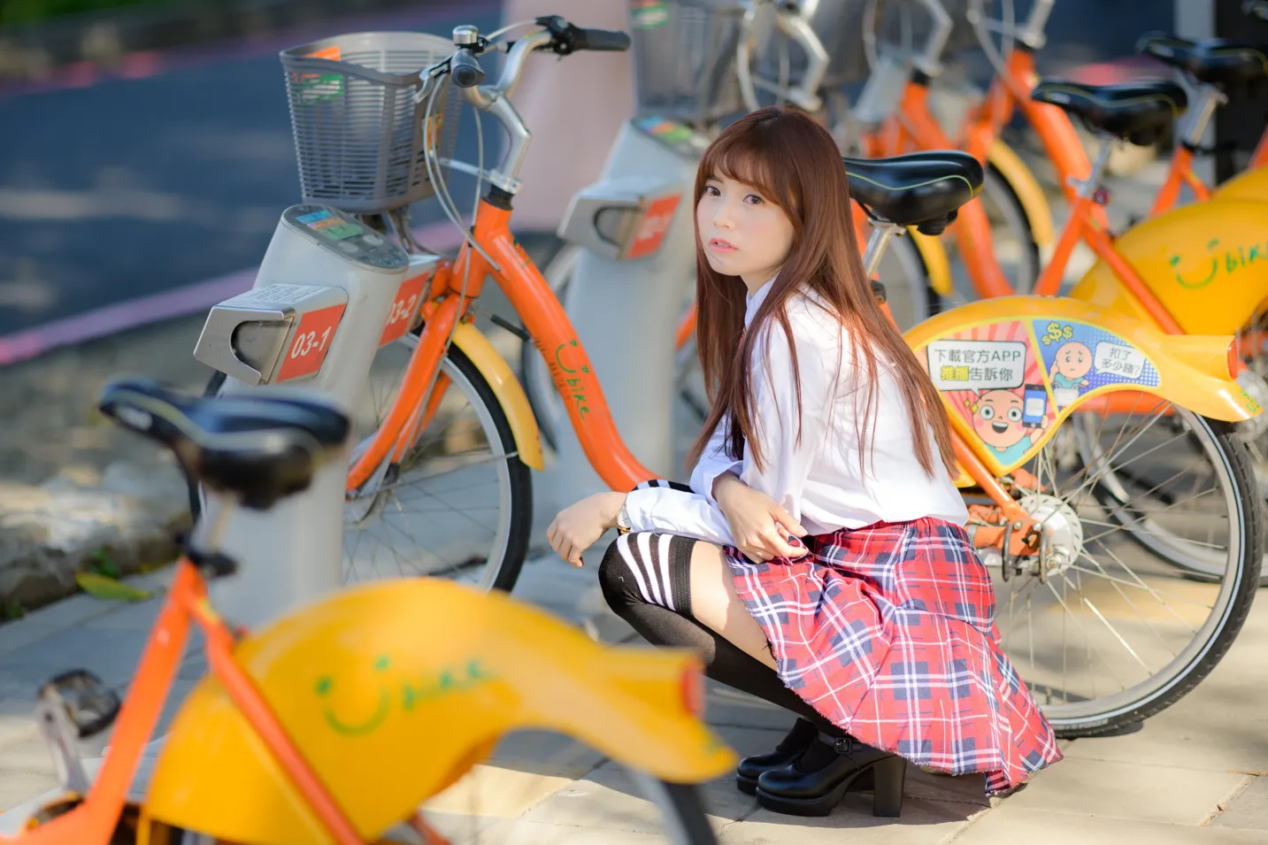 [Mzsock] NO.233 Student uniform high heels street photography#[105P]-5