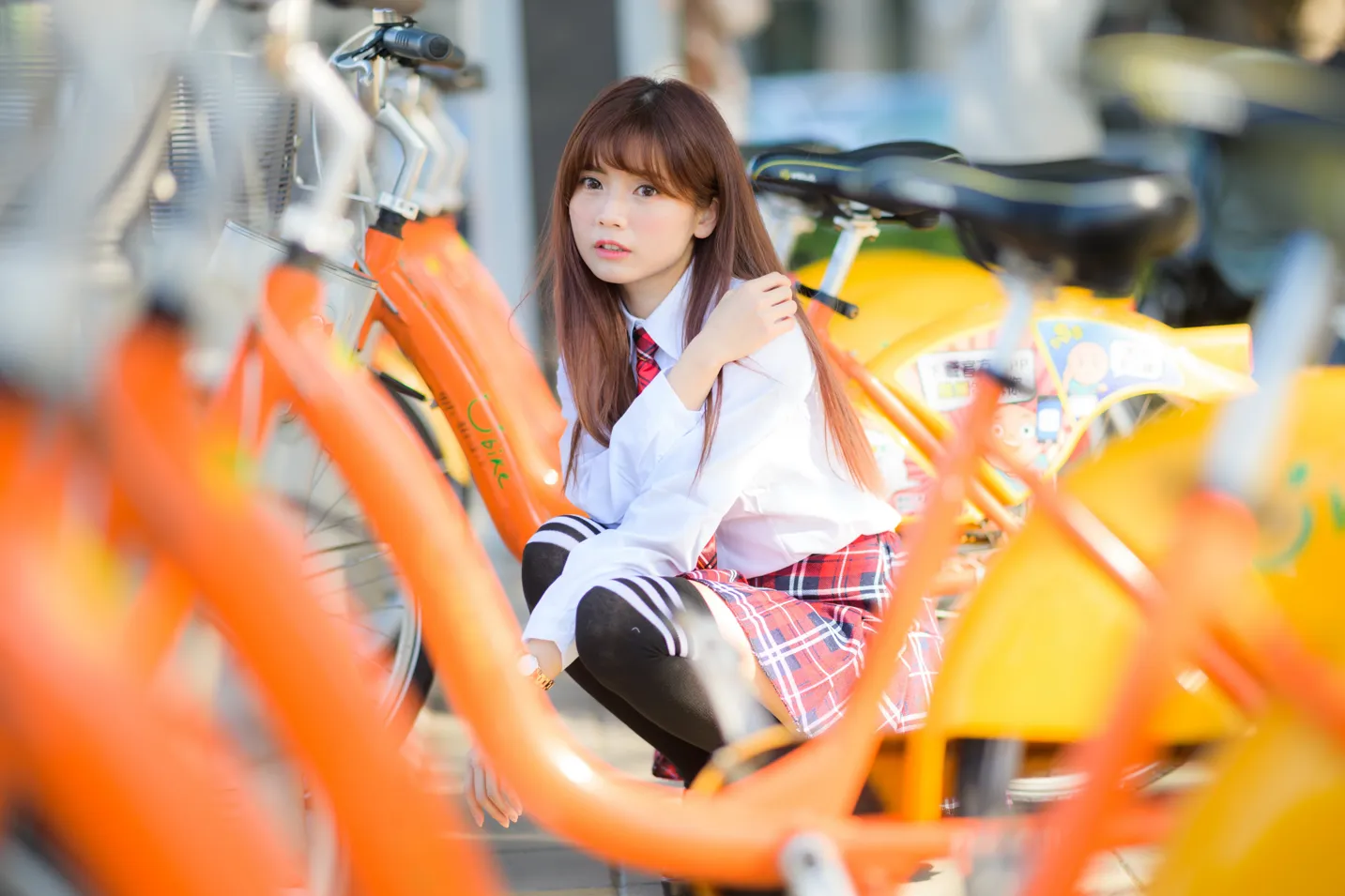 [Mzsock] NO.233 Student uniform high heels street photography#[105P]-10