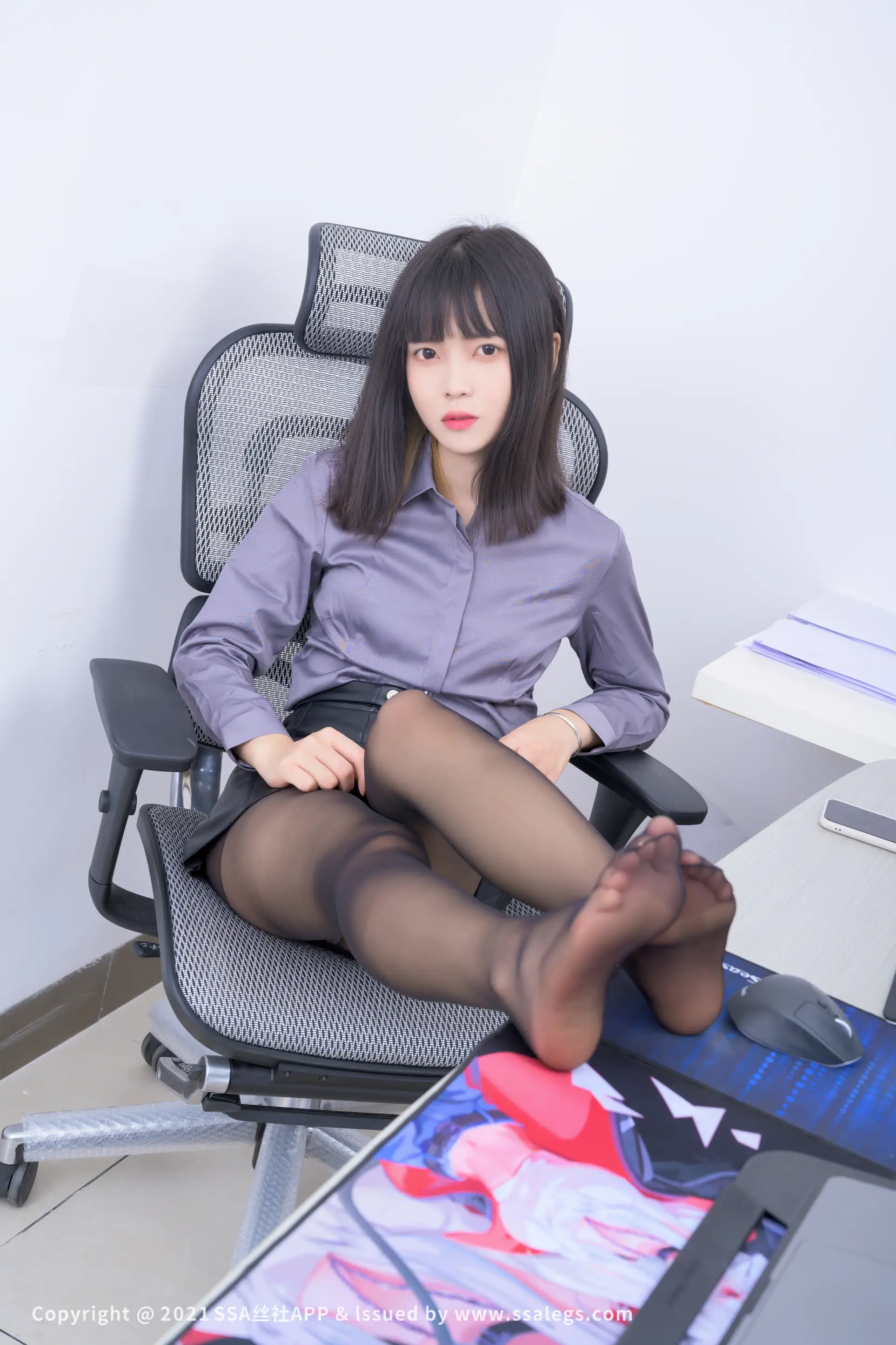 [Mzsock] NO.749 Model Dandan’s black stockings OL (Part 2) silk club#[123P]-9