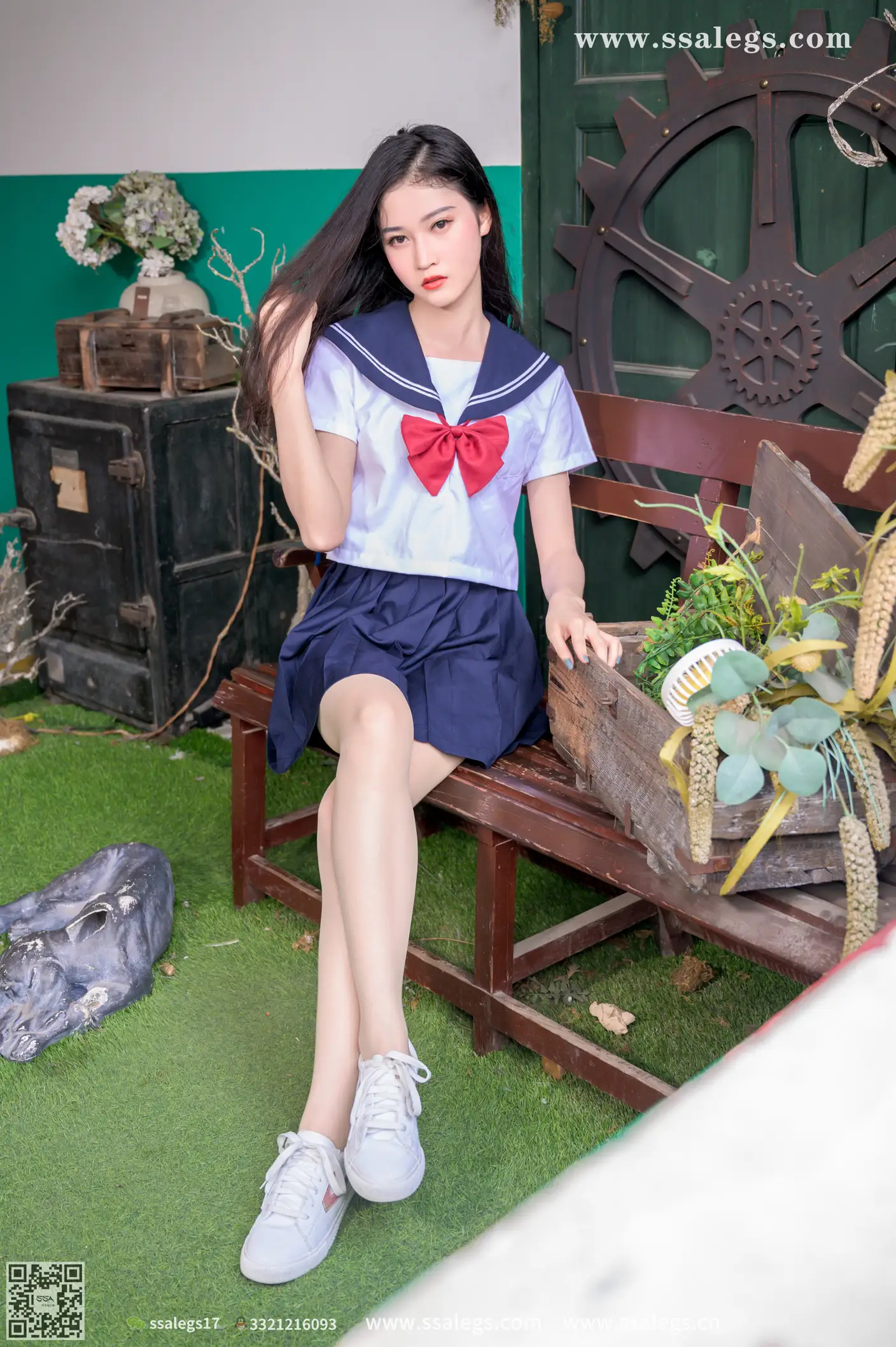 [Mzsock] NO.421 Man Man White JK Uniform Flesh Photo (Part 1) silk club#[124P]-2