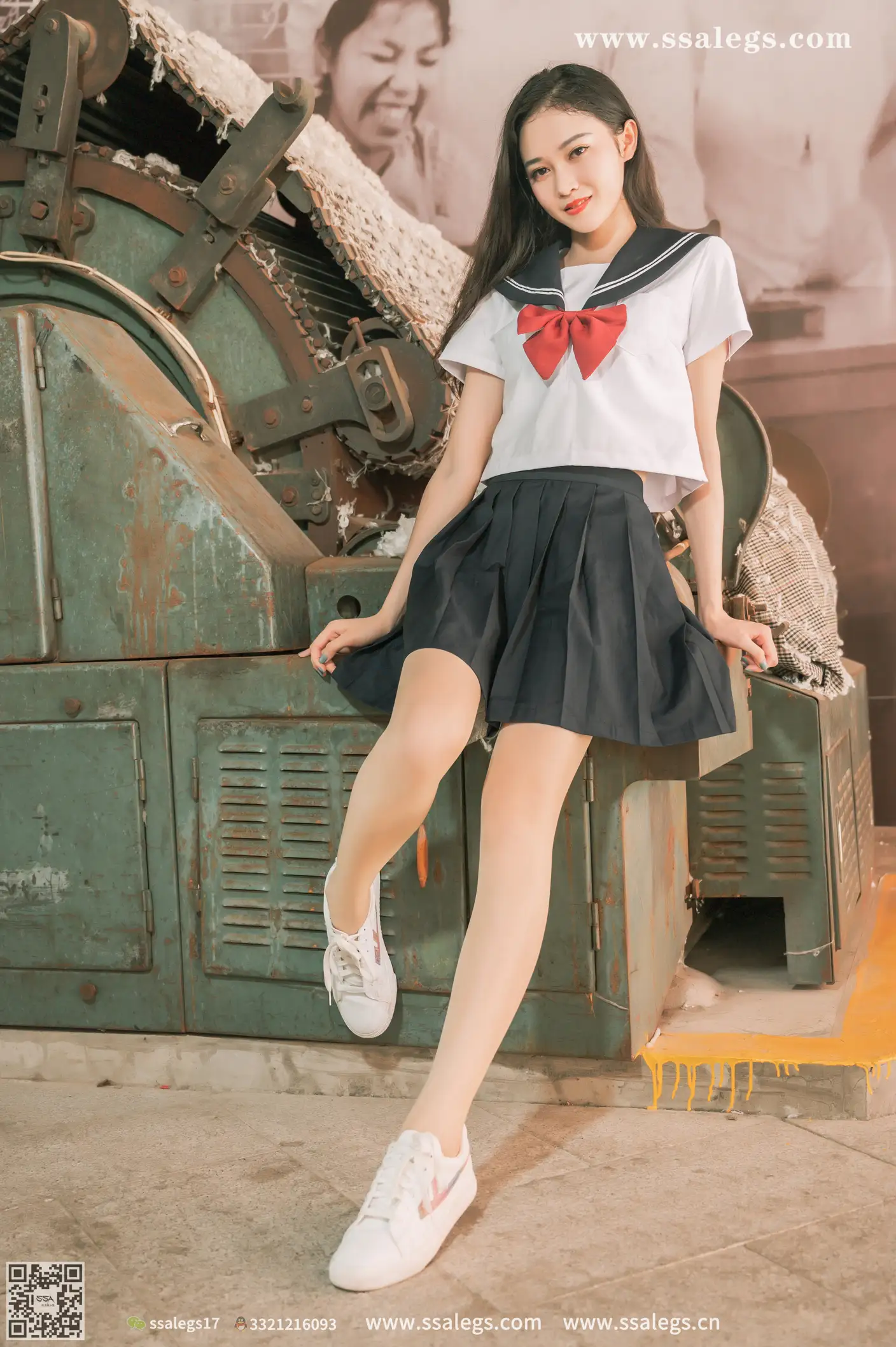[Mzsock] NO.421 Man Man White JK Uniform Flesh Photo (Part 1) silk club#[124P]-3