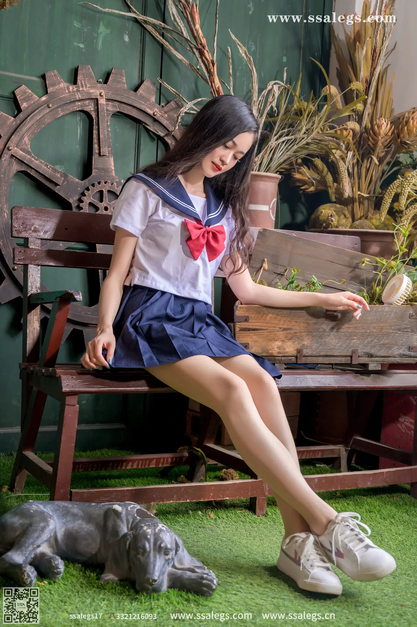 [Mzsock] NO.421 Man Man White JK Uniform Flesh Photo (Part 1) silk club#[124P]-10