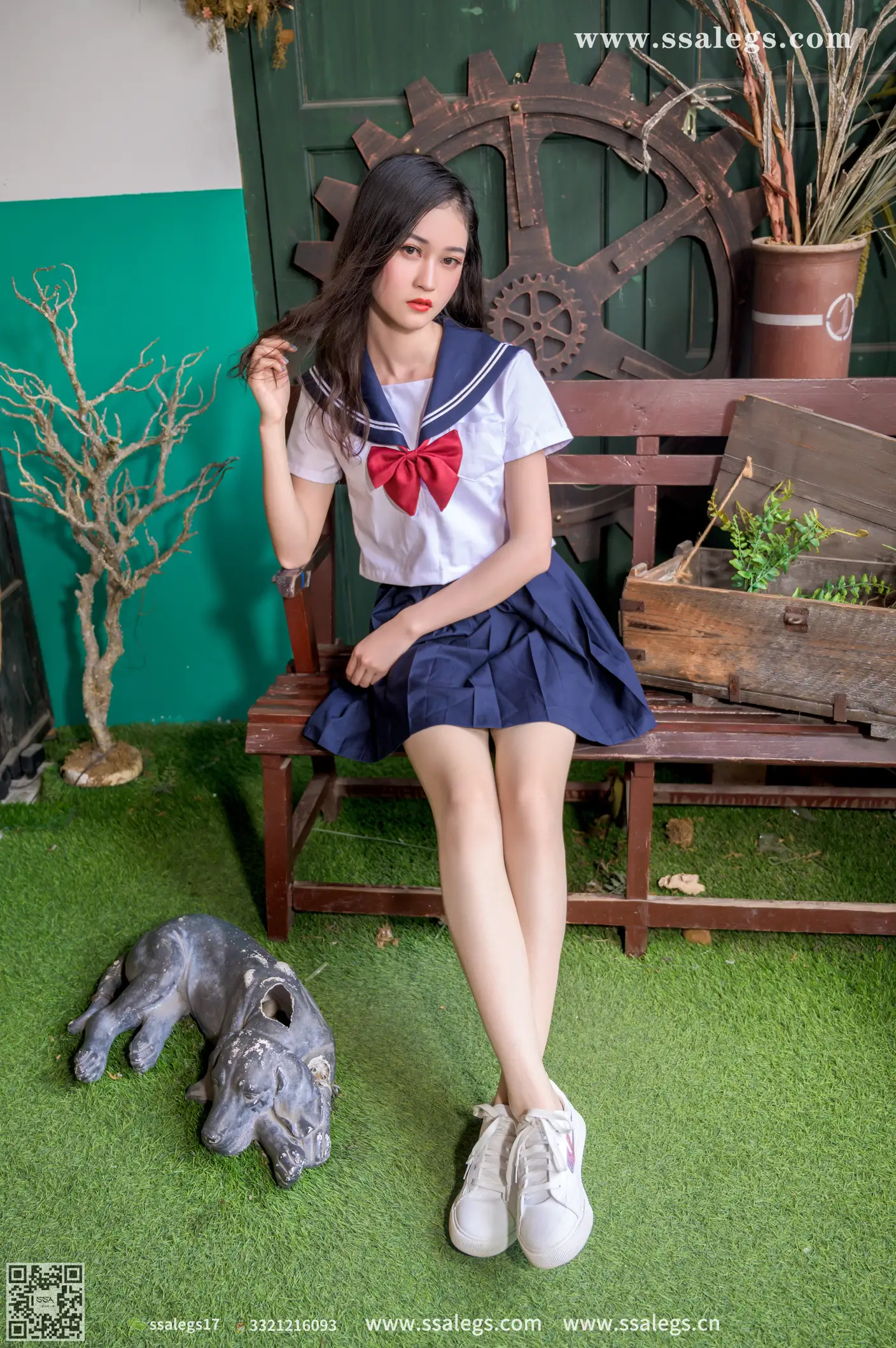 [Mzsock] NO.421 Man Man White JK Uniform Flesh Photo (Part 1) silk club#[124P]-3