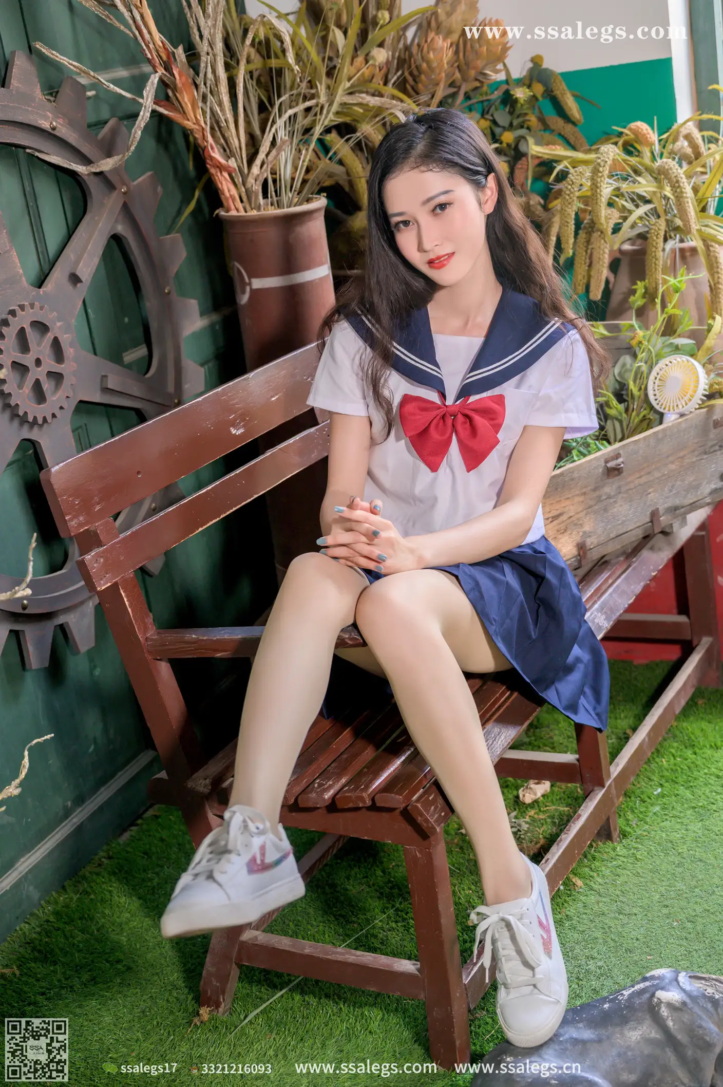 [Mzsock] NO.421 Man Man White JK Uniform Flesh Photo (Part 1) silk club#[124P]-1