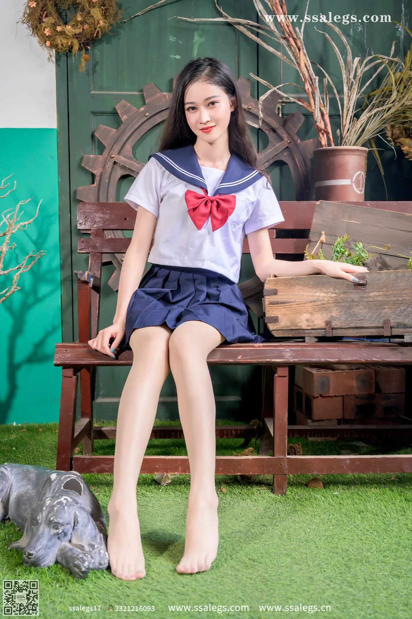 [Mzsock] NO.421 Man Man White JK Uniform Flesh Photo (Part 1) silk club#[124P]-9