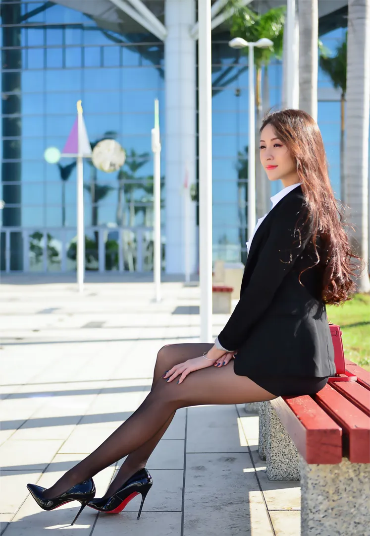 [Mzsock] NO.146 Lola Xuecen OL black silk high heels beautiful legs street photography#[105P]-10