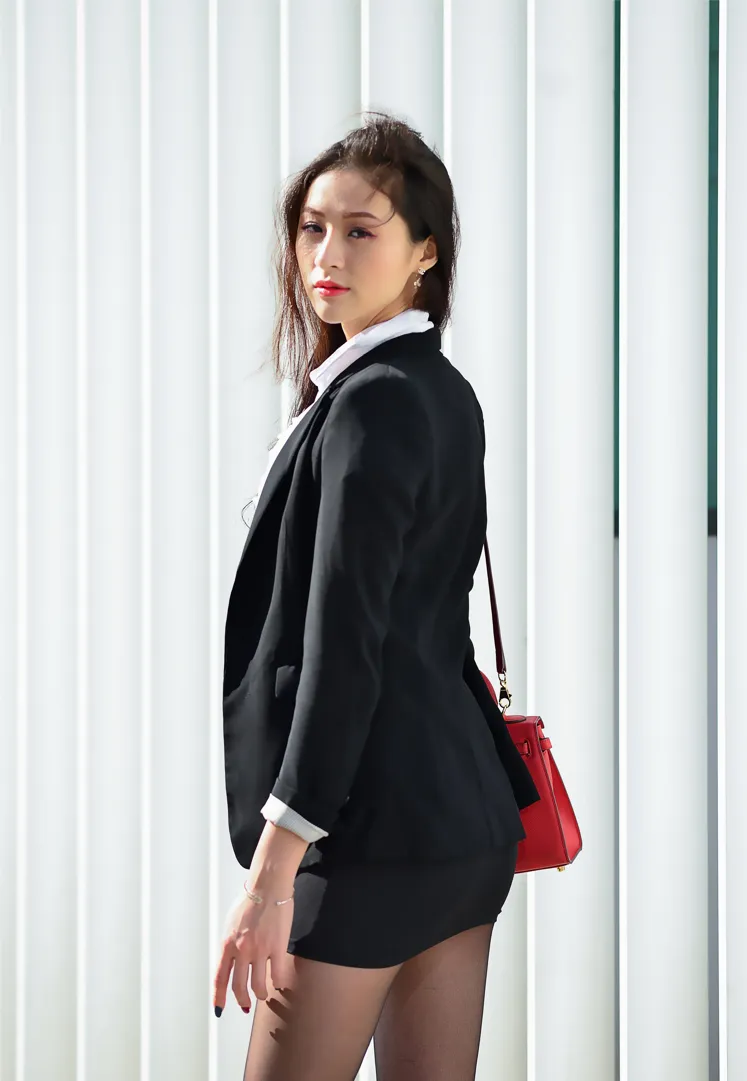 [Mzsock] NO.146 Lola Xuecen OL black silk high heels beautiful legs street photography#[105P]-1