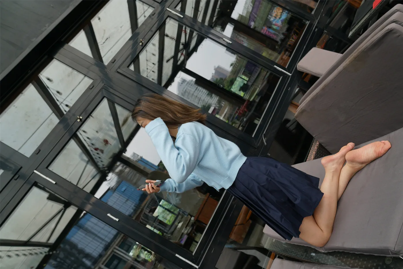 [Mzsock] NO.020 Teacher Liu, the director of the political education department of the middle school, guest-starred as a foot model to let you experience the feet that you dare not look at when studying. street photography#[45P]-1
