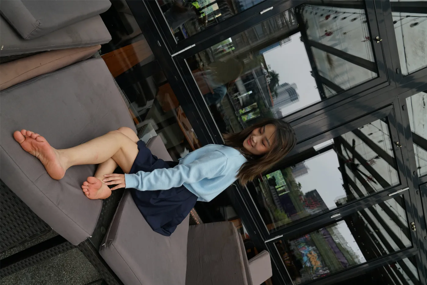 [Mzsock] NO.020 Teacher Liu, the director of the political education department of the middle school, guest-starred as a foot model to let you experience the feet that you dare not look at when studying. street photography#[45P]-6
