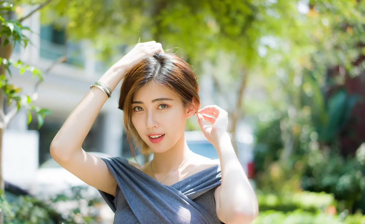 [Mzsock] NO.207 Jin Yunqiao off-shoulder dress and short skirt with high legs street photography#[54P]-8