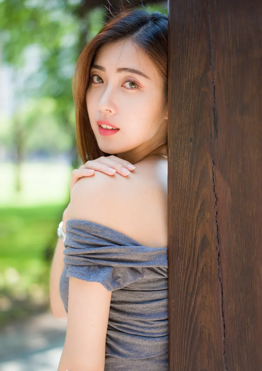 [Mzsock] NO.207 Jin Yunqiao off-shoulder dress and short skirt with high legs street photography#[54P]-9