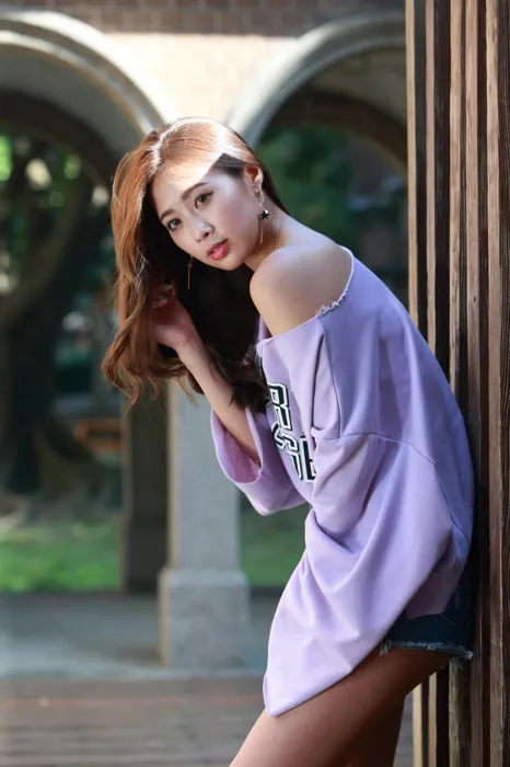 [Mzsock] NO.064 Su Xiaoan denim shorts, high heels and beautiful legs travel photo street photography#[93P]-1