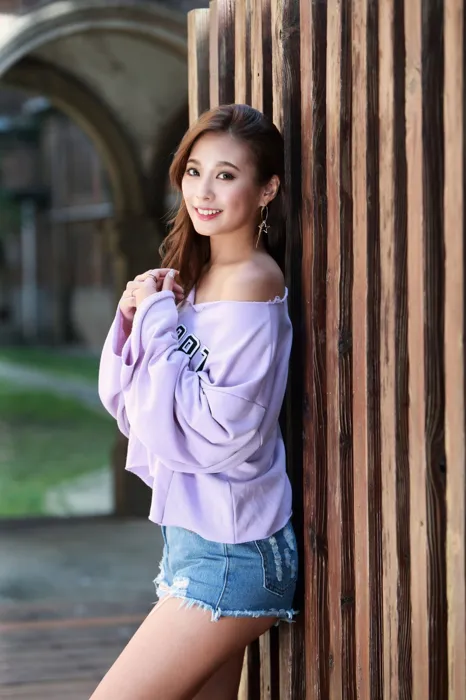 [Mzsock] NO.064 Su Xiaoan denim shorts, high heels and beautiful legs travel photo street photography#[93P]-2