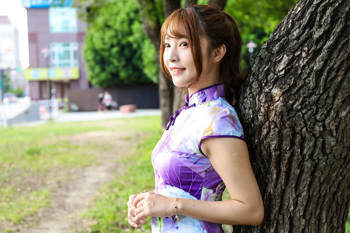 [Mzsock] NO.136 Shiang Min cheongsam high heels beautiful legs street photography#[50P]-4