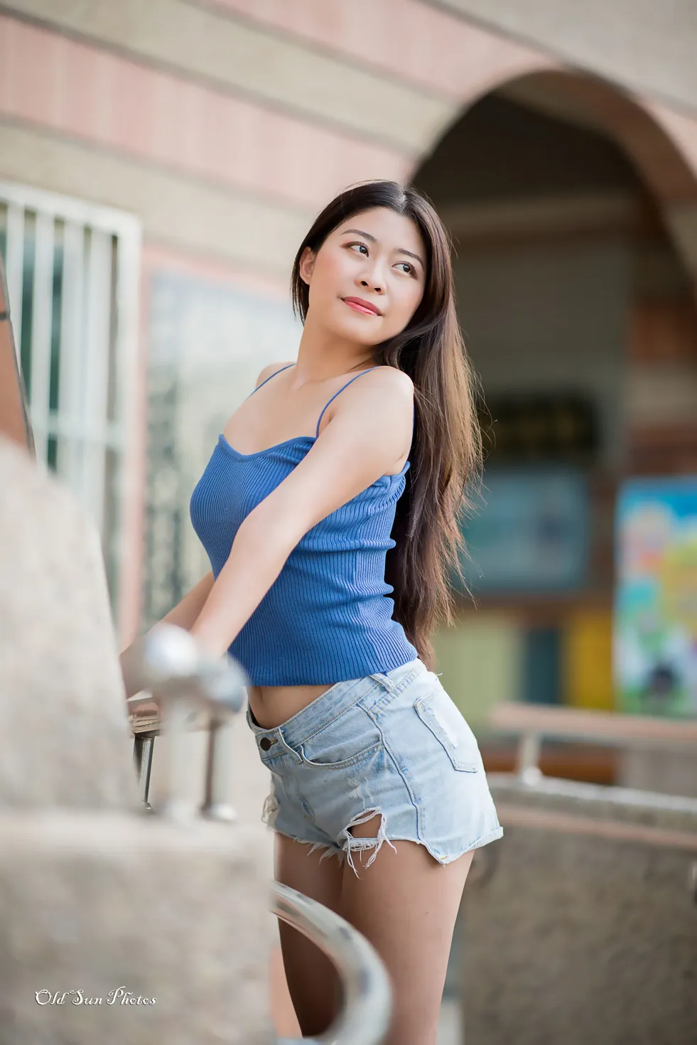 [Mzsock] NO.187 Zhang Zilin denim shorts, high heels and beautiful legs #[66P]-5