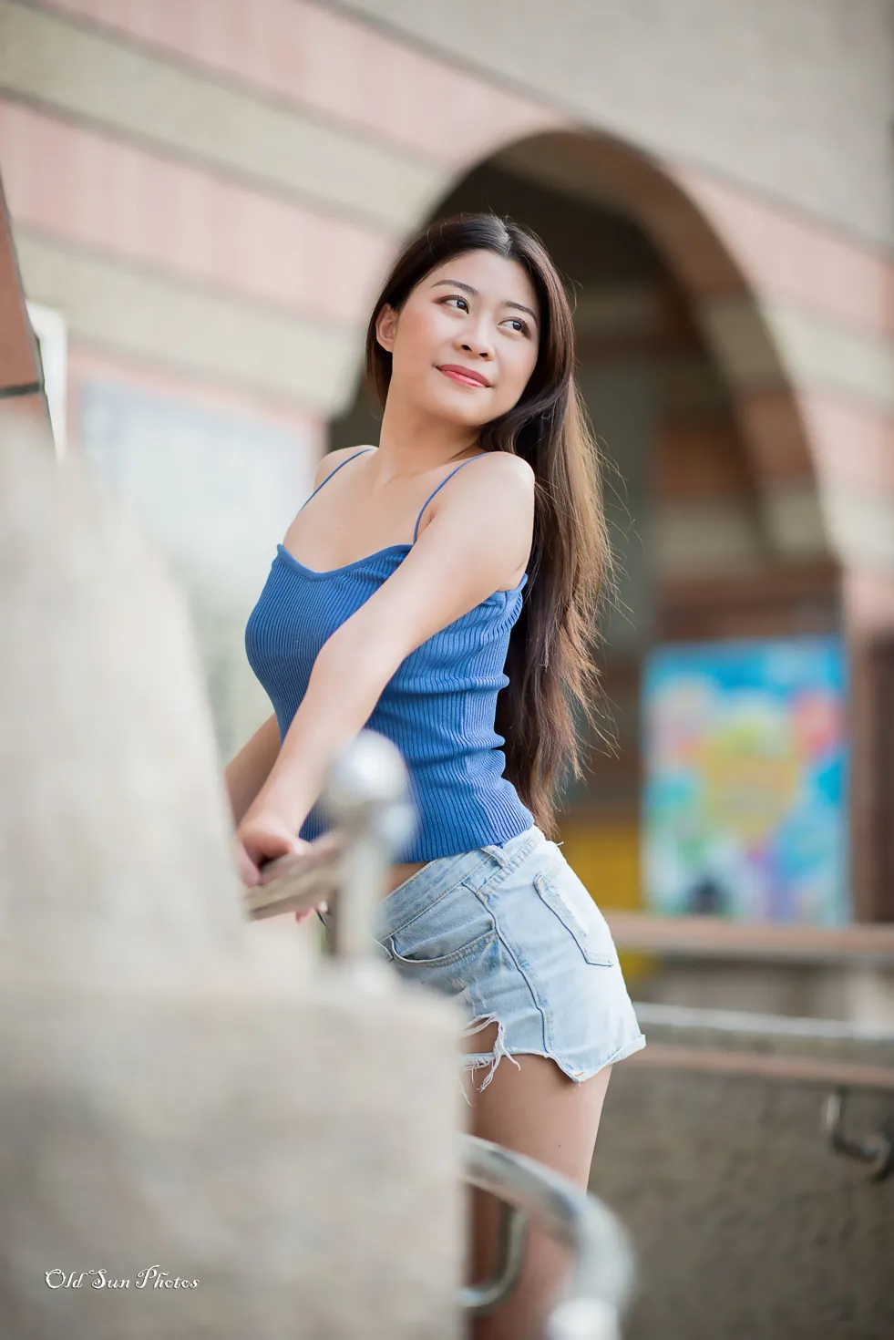 [Mzsock] NO.187 Zhang Zilin denim shorts, high heels and beautiful legs #[66P]-7