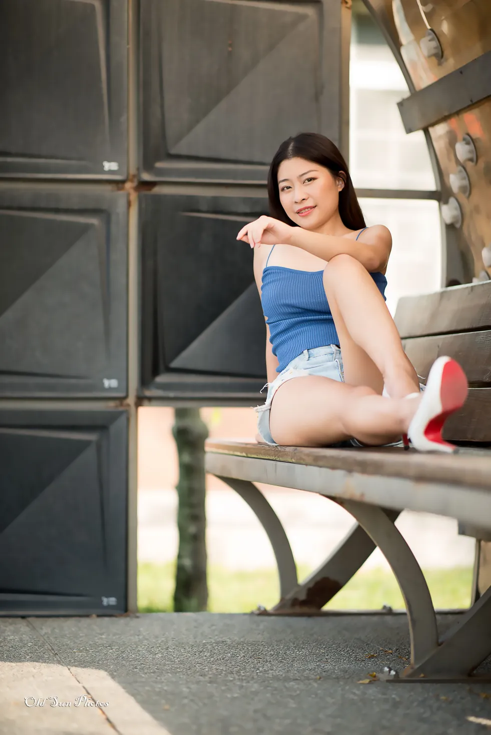 [Mzsock] NO.187 Zhang Zilin denim shorts, high heels and beautiful legs #[66P]-5