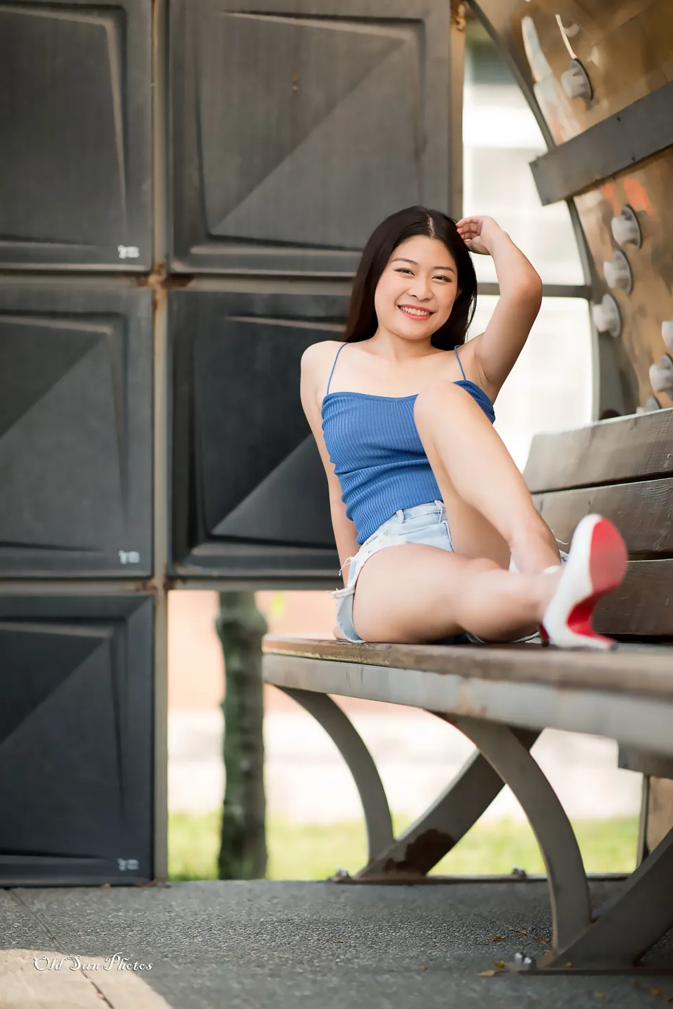 [Mzsock] NO.187 Zhang Zilin denim shorts, high heels and beautiful legs #[66P]-6