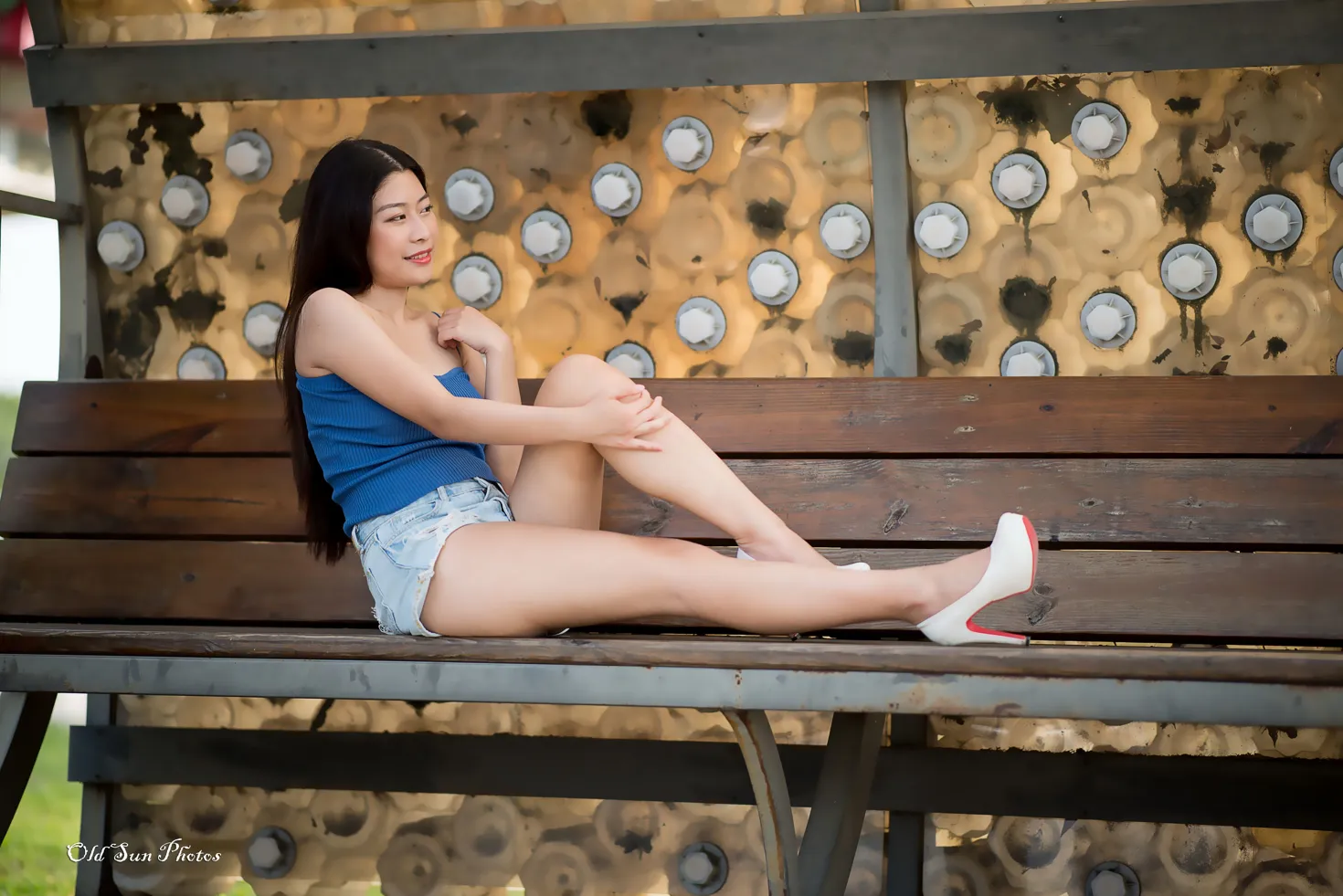 [Mzsock] NO.187 Zhang Zilin denim shorts, high heels and beautiful legs #[66P]-9