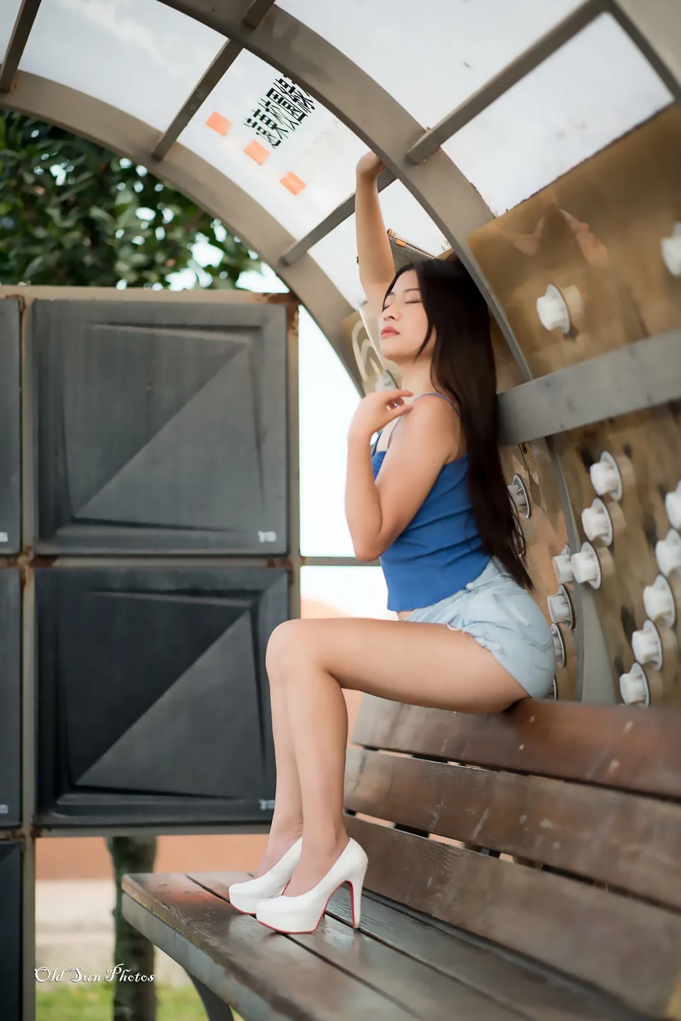 [Mzsock] NO.187 Zhang Zilin denim shorts, high heels and beautiful legs #[66P]-4