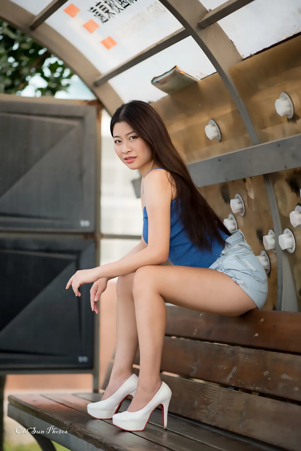 [Mzsock] NO.187 Zhang Zilin denim shorts, high heels and beautiful legs #[66P]-6