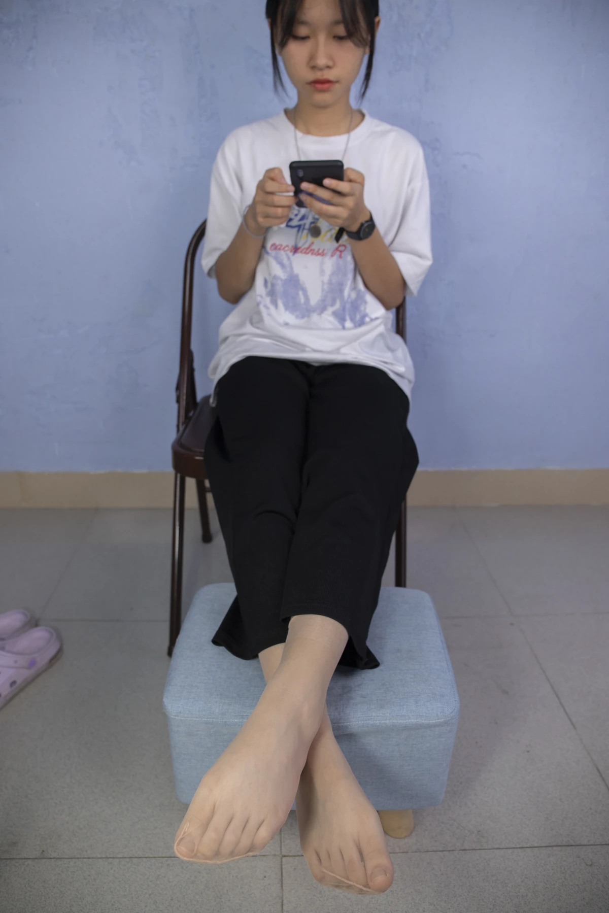 [Mzsock] NO.012 Qiqi’s sexy fleshy silk is tempting, her toes are twisting under the stockings Southern football skills#[108P]-6