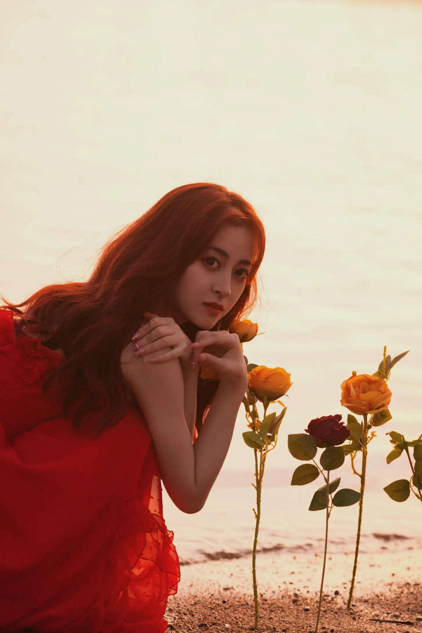 [YITUYU] 2022.09.02 Vol.1849 – Sunset at the seaside and girl in red dress Yixuan-#[33P]-8